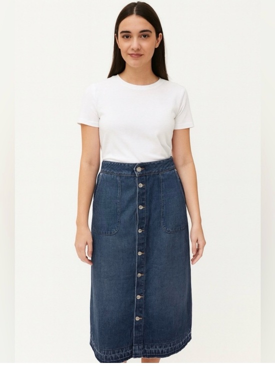 Daily Blue Dresses & Skirts - Daily Blue Tephy Button Down Denim A-Line Skirt size Small